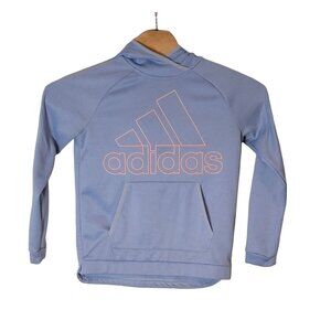 Adidas Climawarm Athletic Hooded Sweatshirt Size Small Women's Blue‎